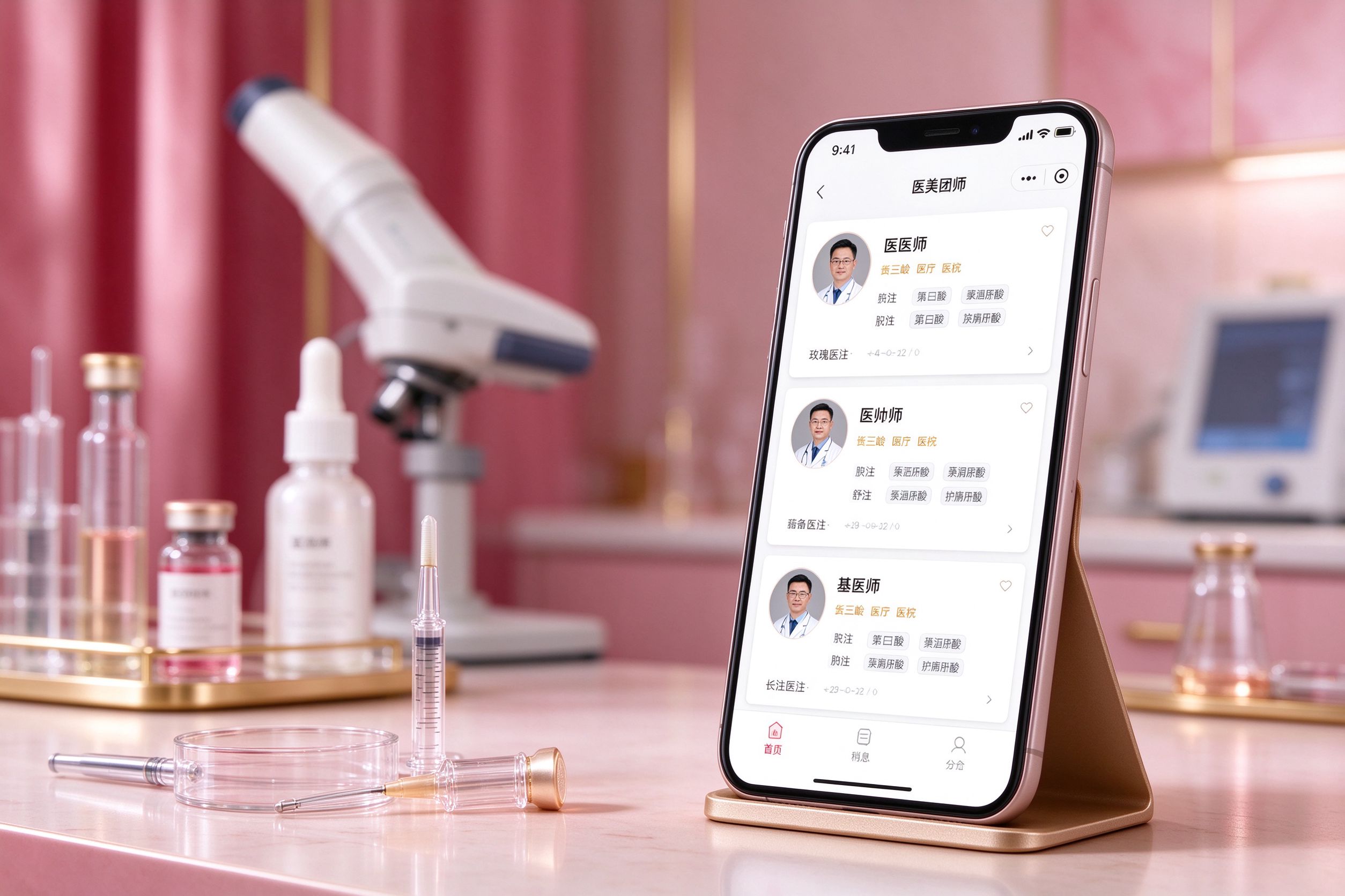 医美医生团队APP界面